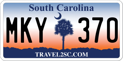SC license plate MKY370