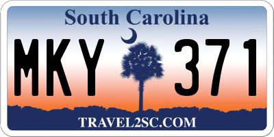 SC license plate MKY371