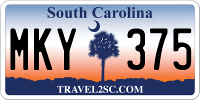 SC license plate MKY375