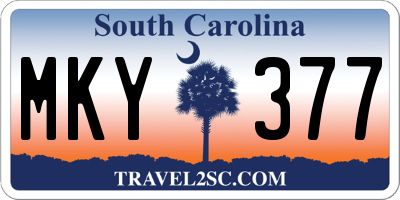 SC license plate MKY377