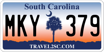 SC license plate MKY379