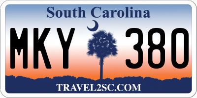 SC license plate MKY380
