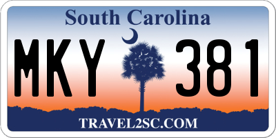 SC license plate MKY381