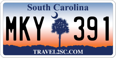 SC license plate MKY391