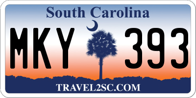 SC license plate MKY393