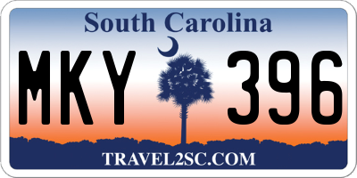 SC license plate MKY396