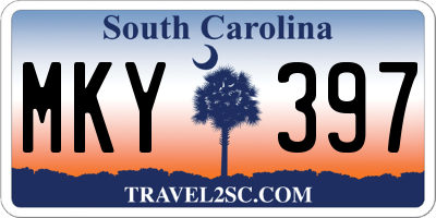 SC license plate MKY397