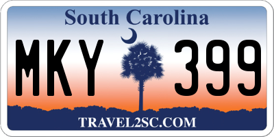 SC license plate MKY399