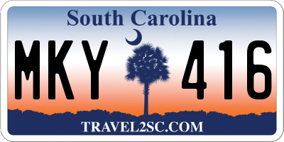 SC license plate MKY416
