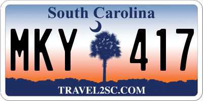 SC license plate MKY417