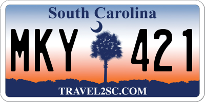 SC license plate MKY421