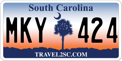 SC license plate MKY424