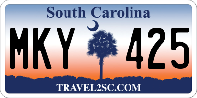 SC license plate MKY425