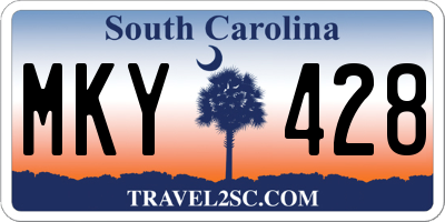 SC license plate MKY428