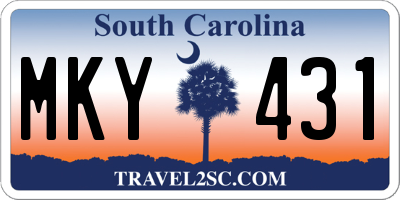 SC license plate MKY431