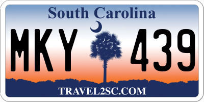 SC license plate MKY439