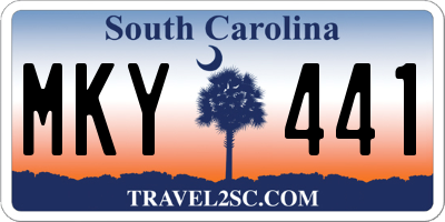 SC license plate MKY441