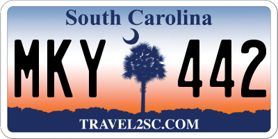 SC license plate MKY442