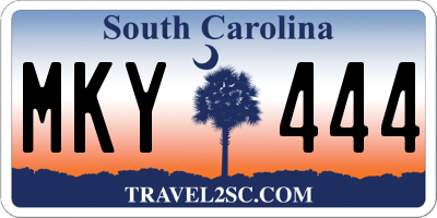 SC license plate MKY444