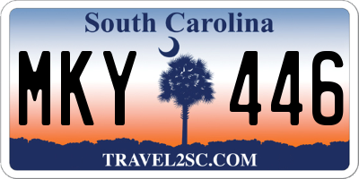SC license plate MKY446