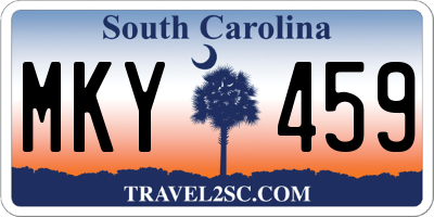 SC license plate MKY459