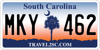 SC license plate MKY462