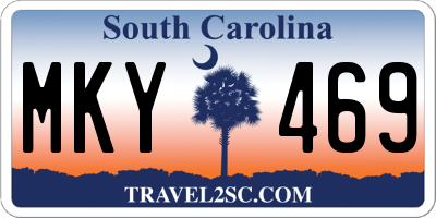 SC license plate MKY469