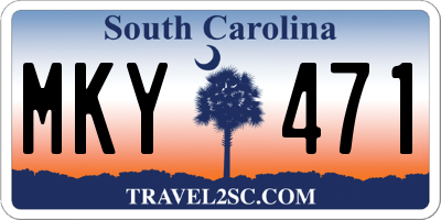 SC license plate MKY471