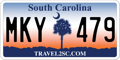 SC license plate MKY479