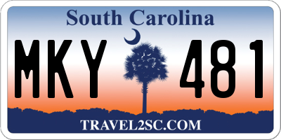 SC license plate MKY481