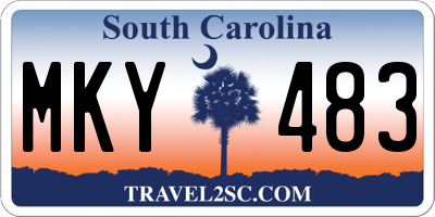 SC license plate MKY483