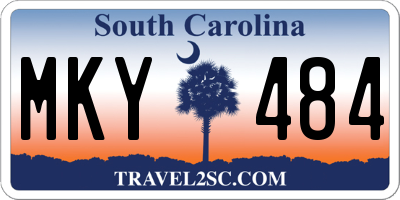 SC license plate MKY484
