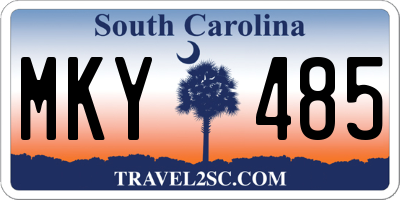 SC license plate MKY485