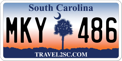 SC license plate MKY486