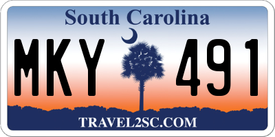 SC license plate MKY491