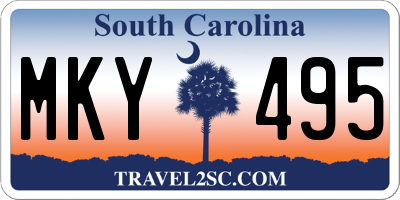 SC license plate MKY495