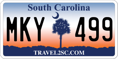 SC license plate MKY499