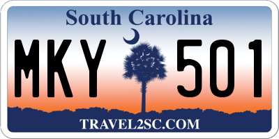 SC license plate MKY501