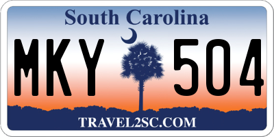 SC license plate MKY504