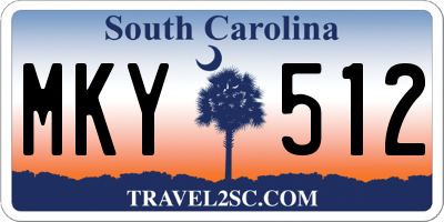 SC license plate MKY512