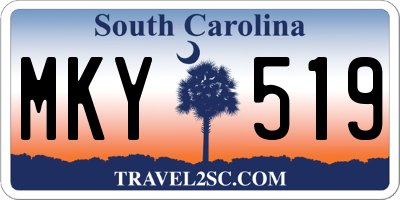 SC license plate MKY519