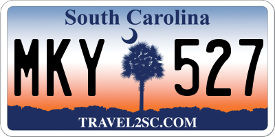 SC license plate MKY527