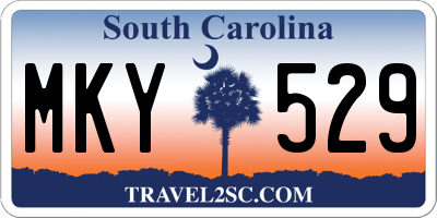 SC license plate MKY529