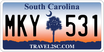 SC license plate MKY531