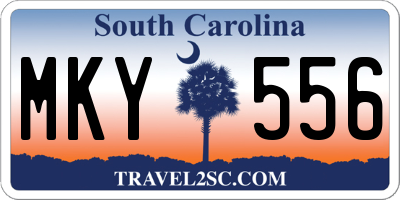 SC license plate MKY556
