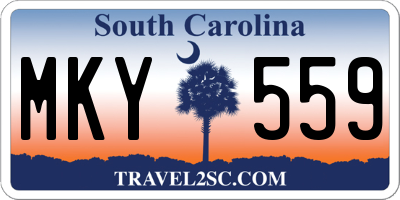 SC license plate MKY559