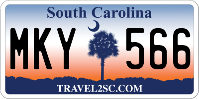 SC license plate MKY566