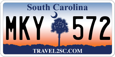 SC license plate MKY572