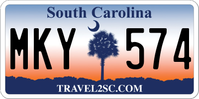 SC license plate MKY574