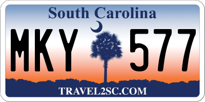 SC license plate MKY577